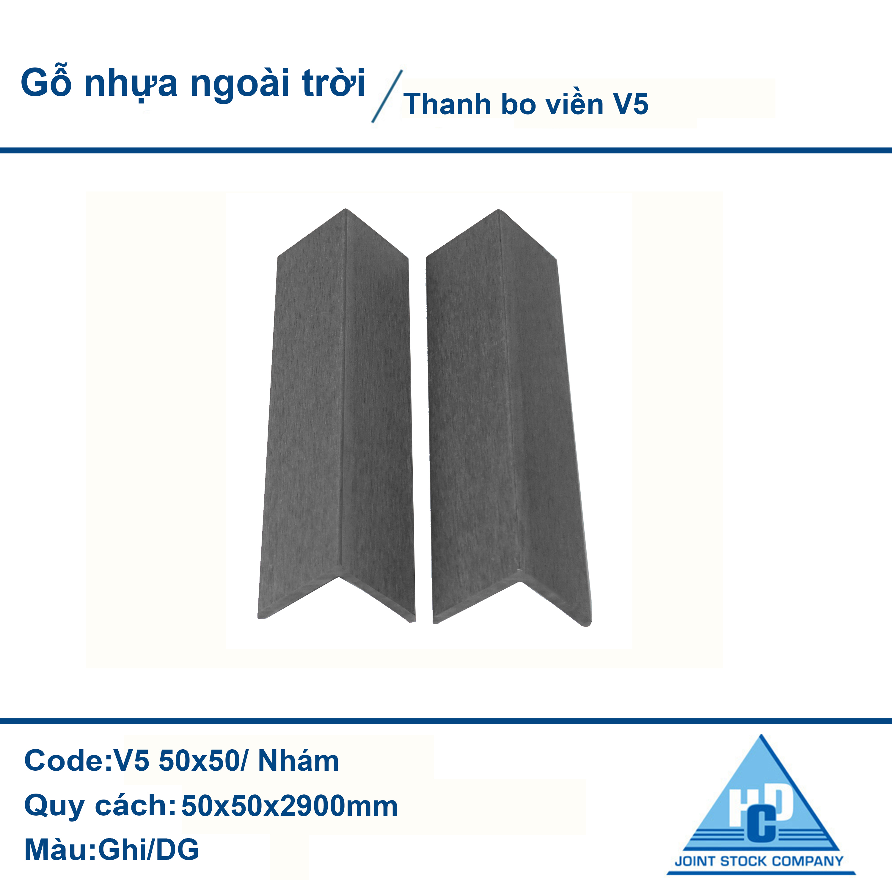   Thanh bo viền V5 Ghi Nhám