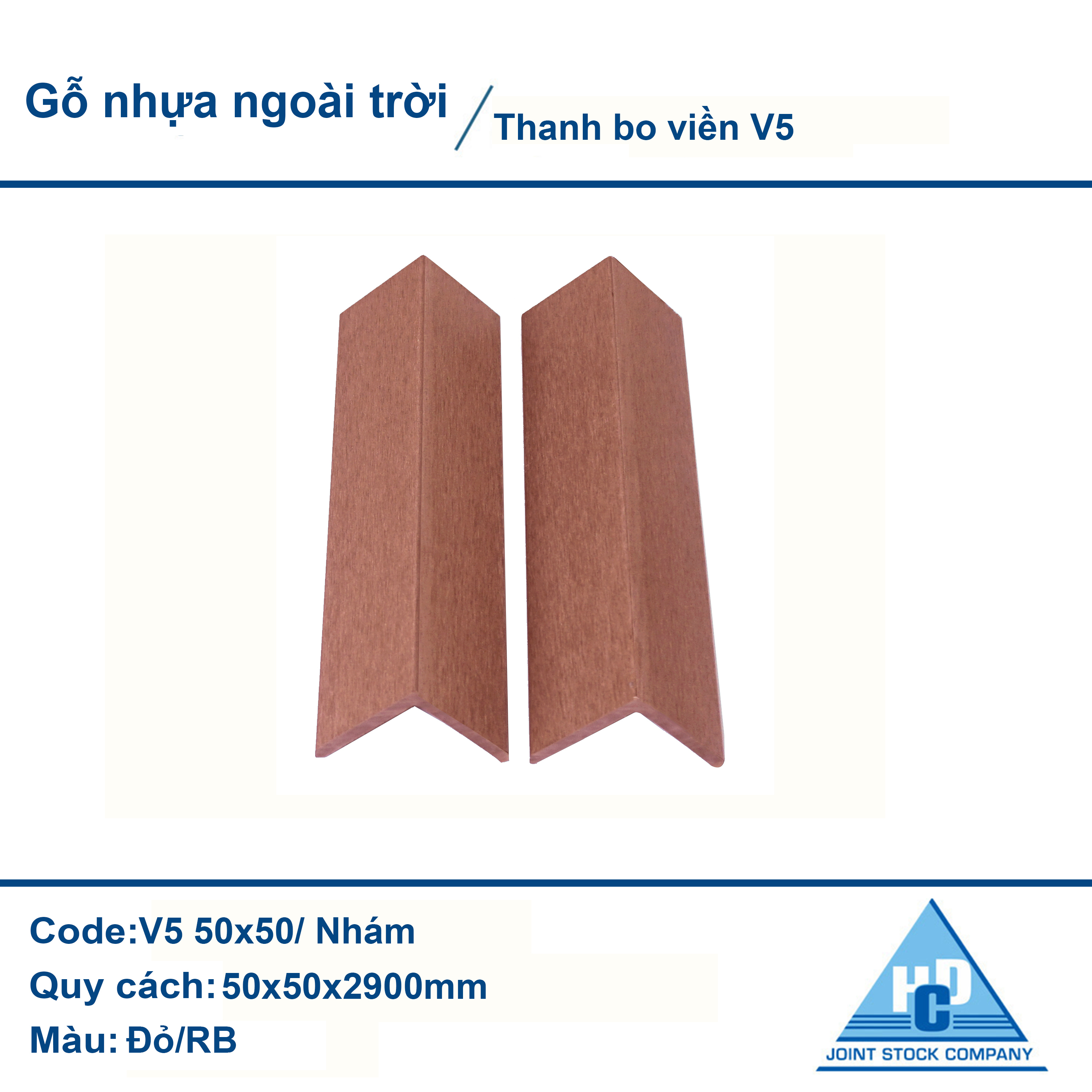 Thanh bo viền V5 Đỏ Nhám