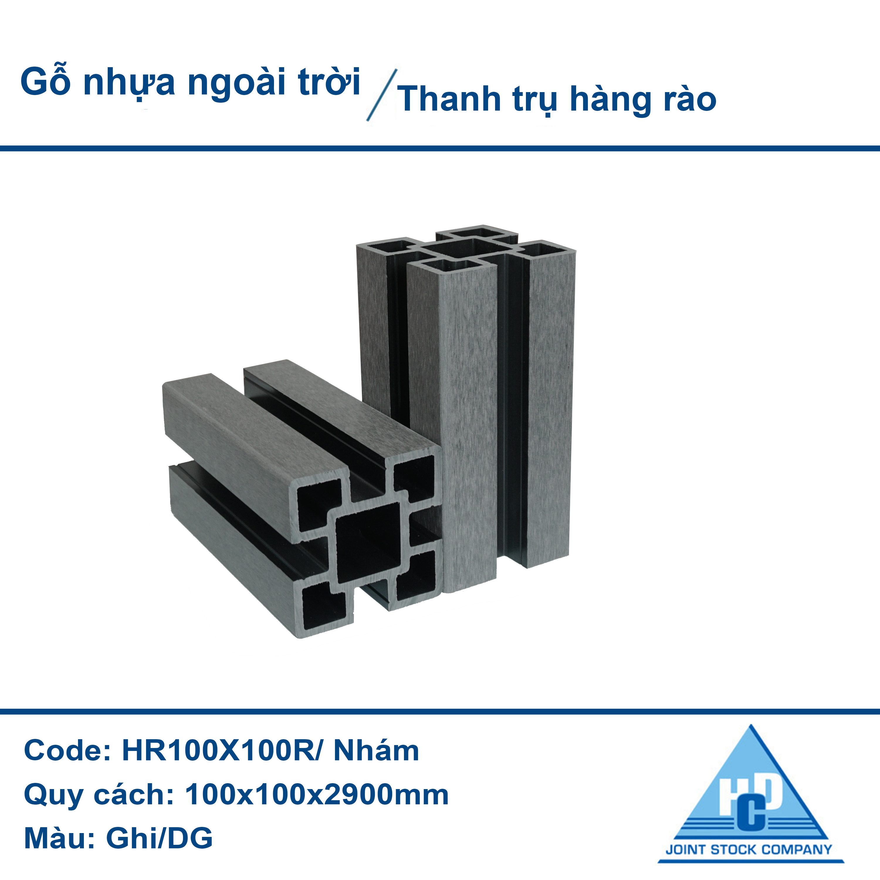  Thanh trụ hàng rào màu ghi nhám