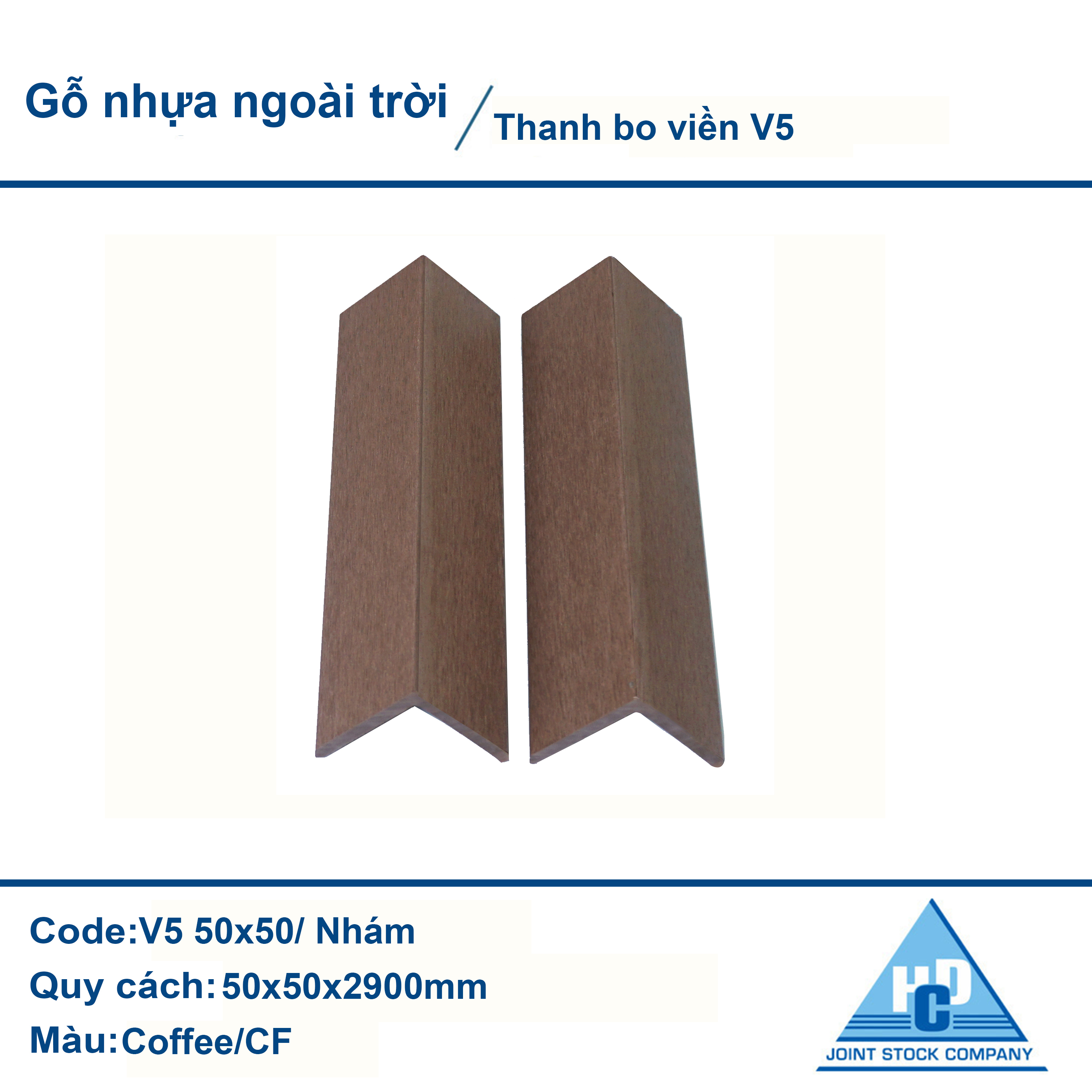 Thanh bo viền V5 Coffee Nhám